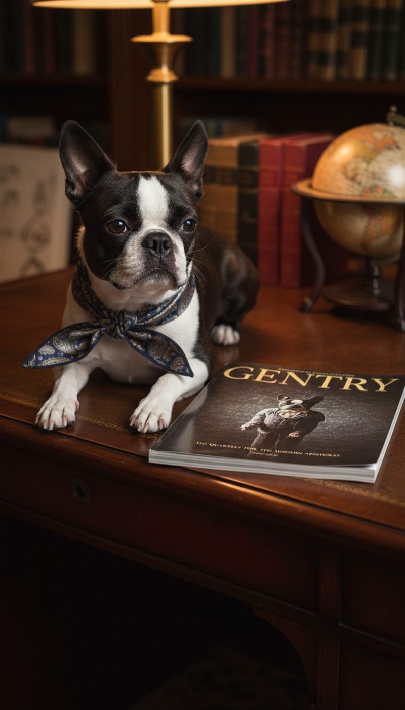 AI photo of Peanut in a paisley neckerchief